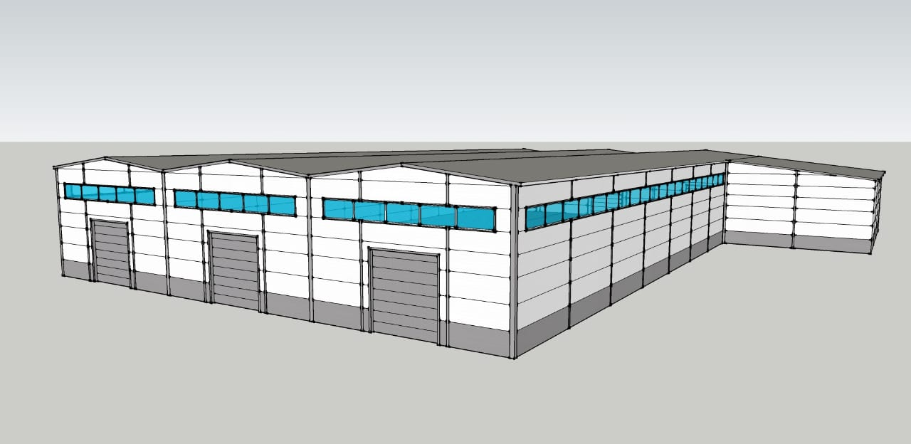 Эскиз производственного здания 1